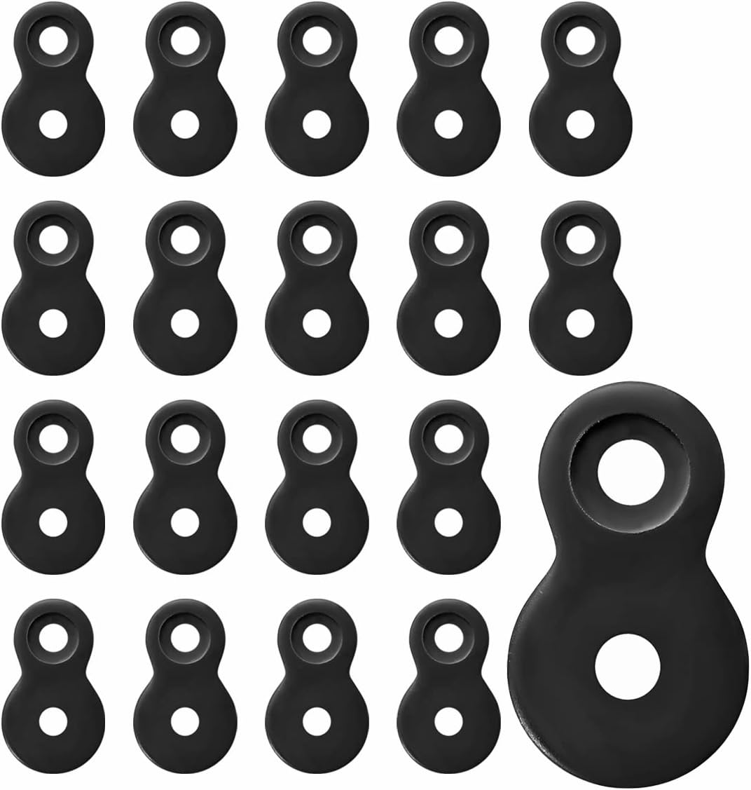 230816044905288_1 Figure 8 Fastener, Heavy Duty Table Top Fasteners, Desktop Clips Tabletop Connector Bracket (Black) (20) (20) - Image 1